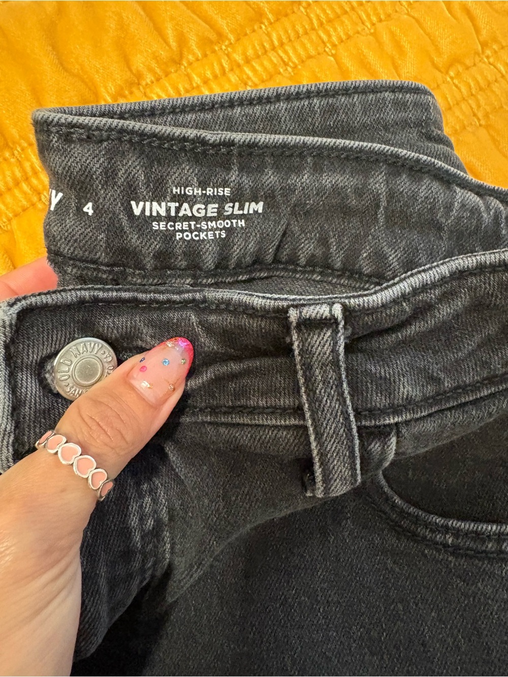 Old Navy Black  Vintage Slim Jeans - Picture 2 of 5